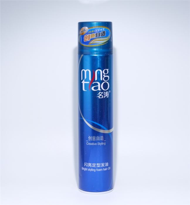 Bright styling foam hair-oil