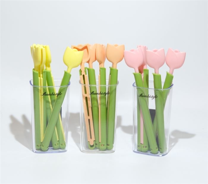 Light luxury tulip food packaging clip
